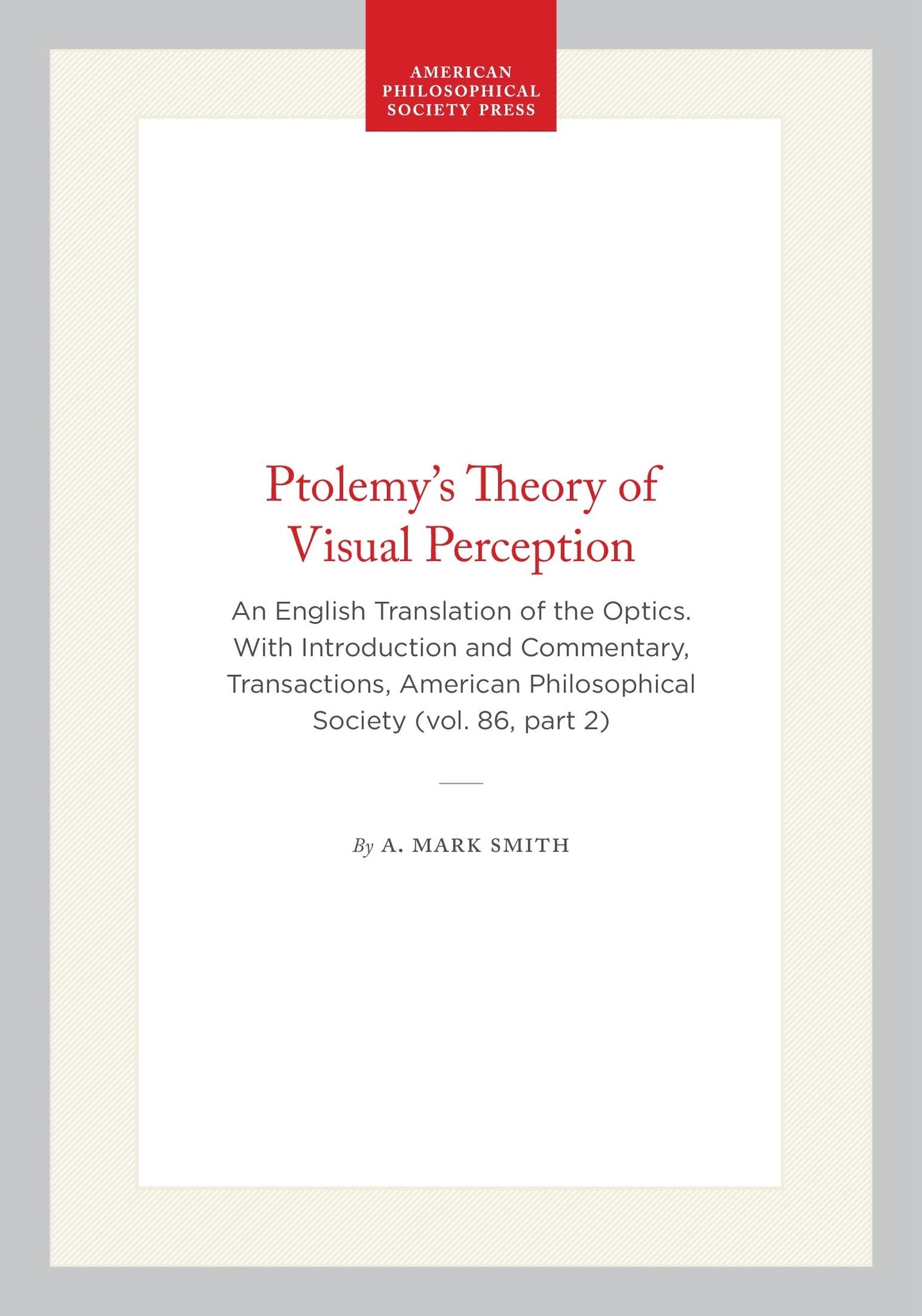 Ptolemy's Theory of Visual Perception